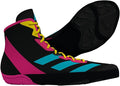 adidas Adizero Wrestling Shoes, Black/Cyan/Pink