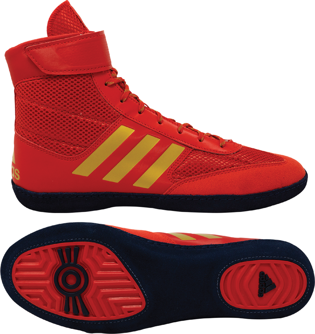 adidas Combat Speed 5 in Red/Gold/Navy