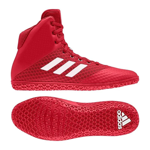 adidas Mat Wizard 4 in Red/White