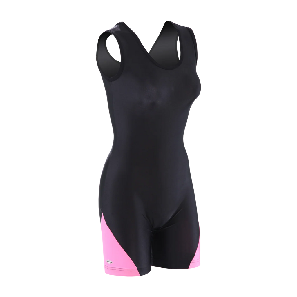 Matman Female Cut Delta Singlet in Black & Pink