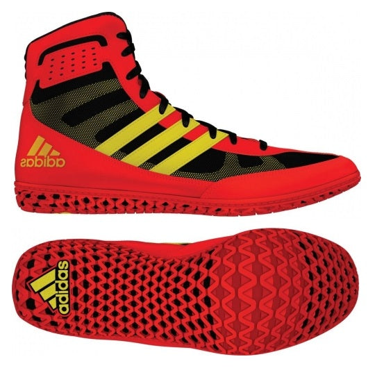 adidas Mat Wizard 3 in Energy Red/Yellow/Black